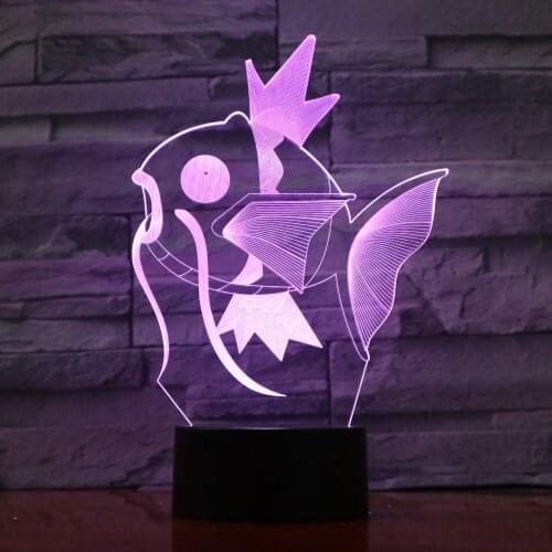 Cute Fly Fish 3D Night Light USB LED Lighting Table Decor Bedside Night Lamp7 Colors Auto Change Kids Gift Fast Drop Shipping