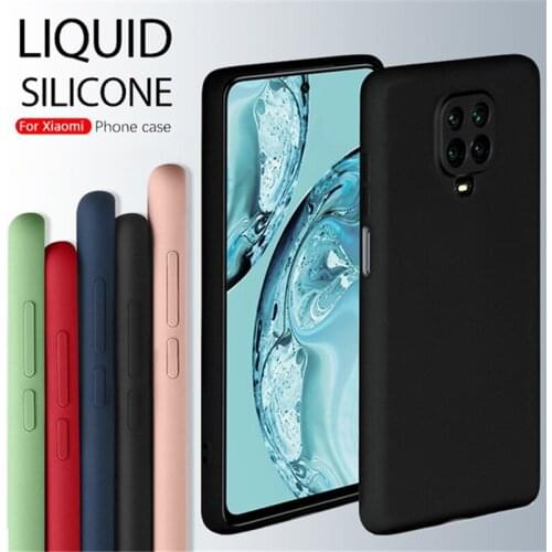 Luxury Orignal Square Liquid Silicone Case for Xiaomi Redmi Note 8 9 10 Pro Poco X3 Pro Nfc F3 M3 X3NFC Soft Shockproof Cover