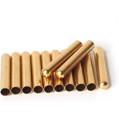 Shoelace Tips Bullet Metal Copper Seamless Smooth ends Aglets Tips Replacement Shoe Lace 100pcs 5mm Gold Silver