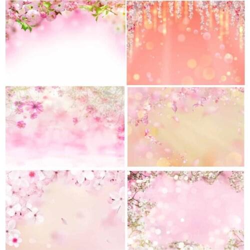NeoBack Thin Vinyl Gliter Spring Floral Princess Baby Shower Kids Birthday Portrait Photography Backdrop Photo Photocall Banner