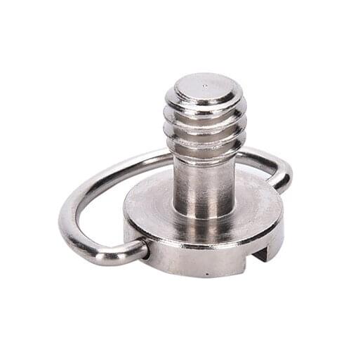 New Screw for Quick Plate for Mini Tripod Captive 1/4 Inch Folding D-Ring Adapter Screw Tripod Monopod Quick Release Plate
