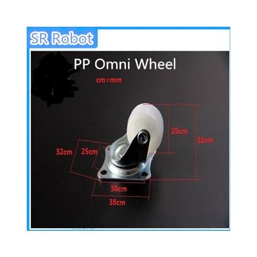 PP Omni Wheel Universal Wheel Pant Metal Cabinet Furniture Feet Orbit 2wd Car Box Case 25mm Nylon Caster Car Part Accessory Toy