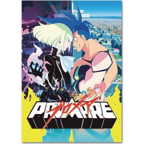 Promare Japanese Anime Poster Comic Wall Art Canvas Picture Living Bedroom Decor 60x85cm Comic Movie Posters Prints