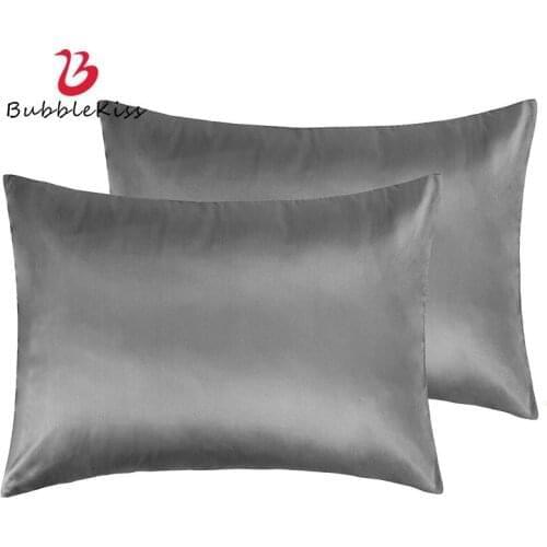 Bubble Kiss Pillow Case Solid Color Silky Smooth Fabric Comfort Hidden Zipper Design Home Bedroom Bedding Textile Pillow Cover