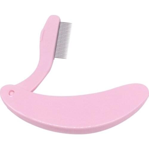 1PC New Folding Eyelash Comb Lash Separator Mascara Lift Curl Metal Brush Mini eyebrow comb Makeup Tool