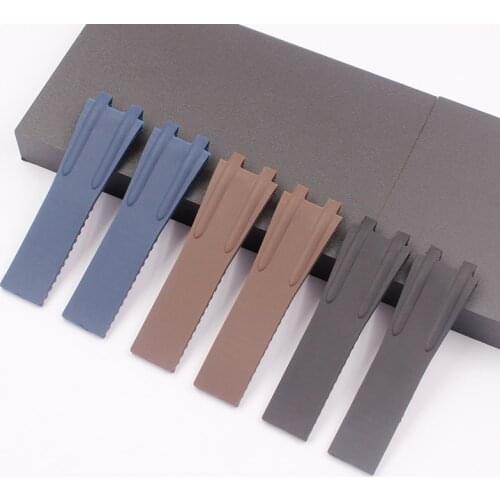 Watch Accessories Soft Rubber Watch Strap For Athens Ulysse Nardin Marine Manager Series Mens Strap