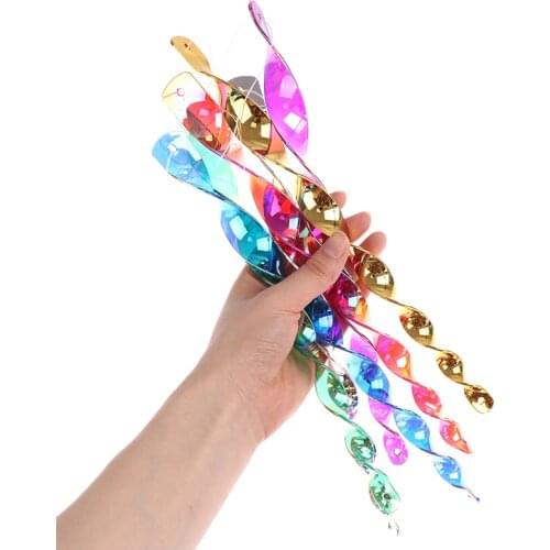 6PC/Set Bird Repellent Bird Deterrent Wind Spinner Spiral Rod Bird Scaring Devic