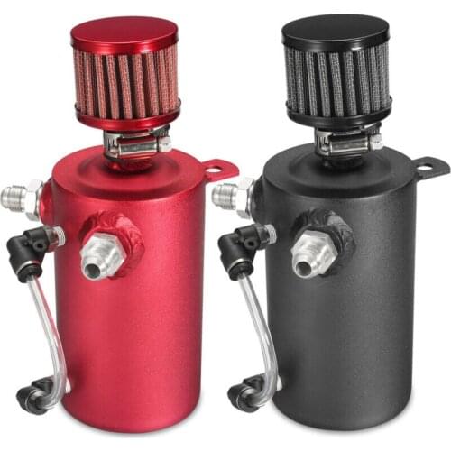 750ml Catch Filter Universal with Reservoir Aluminum Breather Oil Can Tank Catch Can Reservoir Tank with Breather Filter