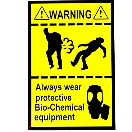 10cm * 15cm Interesting Biohazard Danger Sign Car Sticker Warning Pvc Personality Stylish Window Exquisite Decal Decoration