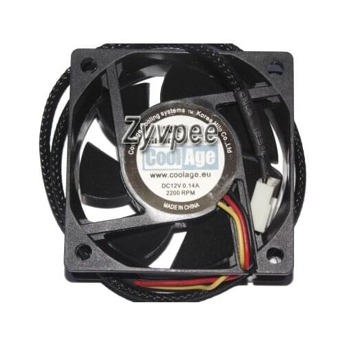 Zyvpee 60x60x25mm CoolAge 6cm 12V 0.14A 2200RPM 60mm 3Wire 6cm Square CPU Silent Fan Replacement RDH6025S Cooler Fan
