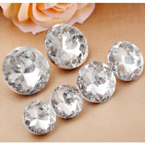 10Pcs 20/25/30mm Diamond Crystal Beautiful Upholstery Headboard Buttons Sofa Wall Party Wedding Decoration Dia Sewing Buttons