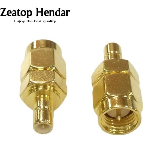 100pcs SMA Male Jack to SMB Male Plug Gold Plated RF Coaxial Connector Straight Adapter