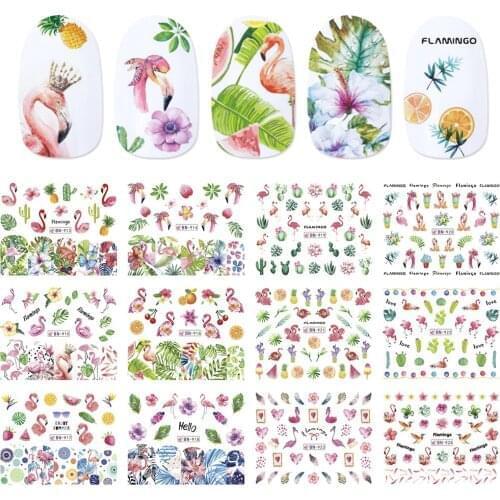 12pcs Valentines Manicure Love Letter Flower Sliders for Nails Inscriptions Nail Art Decoration Water Sticker Tips BN865-876