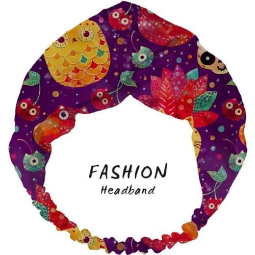 2020 Fashion Women Summer Hair Accessories Bohemian Hair Bands Mexican Tutti Frutti Headbands Cross Turban Bandanas HairBands