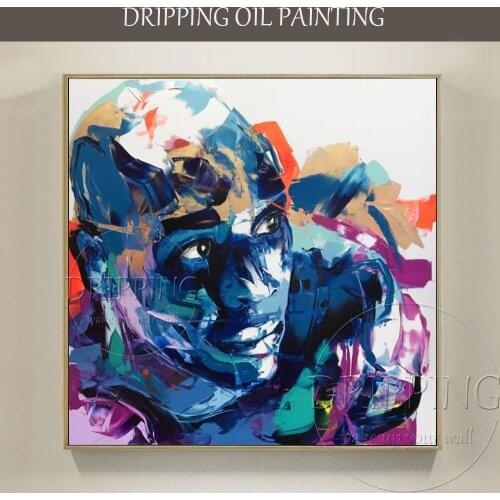 Abstract Style Artist Hand-painted High Quality Abstract Man Figure Oil Painting on Canvas Colorful Man Portrait Oil Painting