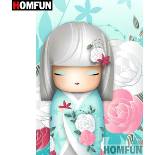 HOMFUN Full Square/Round Drill 5D DIY Diamond Painting "Cartoon girl" Embroidery Cross Stitch 5D Home Decor Gift A07796