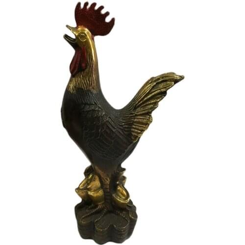 Antique Bronze Ware collection yuan Baofu chicken family living room decoration