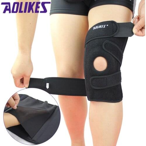 AOLIKES 1Pc Four Spring EVA Breathable Sports Knee Pads Brace Support Protect Knee Protector Kneepad ginocchiere rodillera 08001