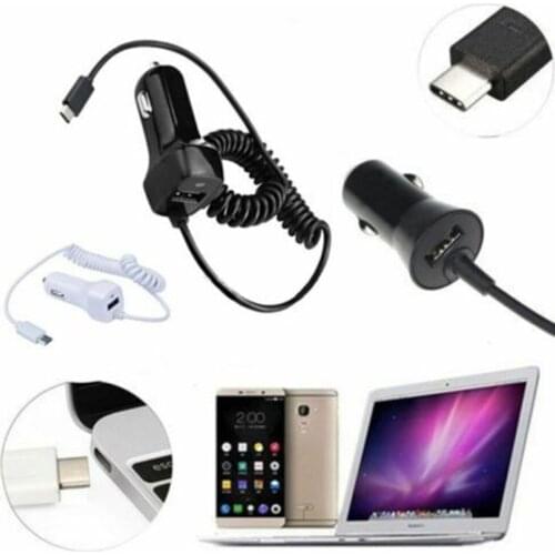Type-C Car Charger 2.1A with Fast Charing Cable LED Indication for mobile phone