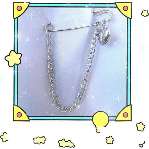 Minimalist Silver Color Retro Punk Big Pins Cross Metal Brooch For Women Man Couple Hip Hop Long Chain Coat Accessories Brooch