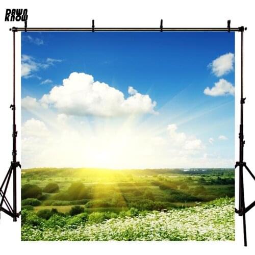 DAWNKNOW Blue Sky Photography Background Photocall Open Country Photo Shoot Wedding Backdrops Children Photo Studio lv1867