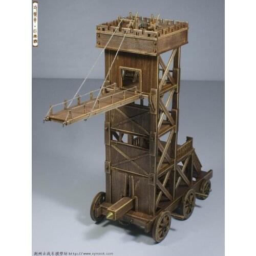 Ancient Medieval chariots Roman army Classic Chariot model series Battering Ram wooden model kit English instruction