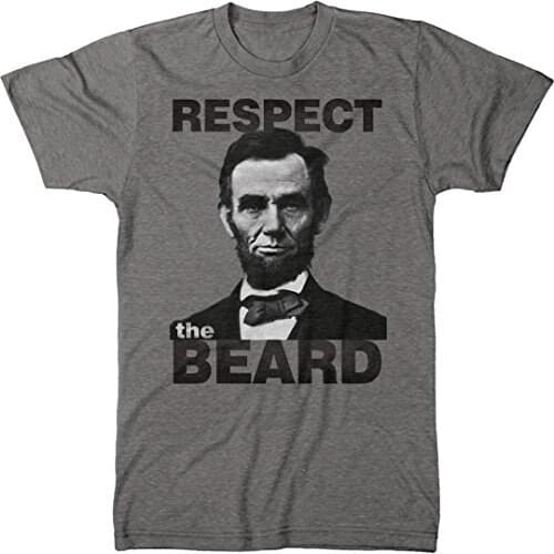 O-Neck Oversize Style Tee Shirts Styles Trunk Candy Mens Respect the Beard Abraham Lincoln Premium Tri-blend T-shirt Tees shirt
