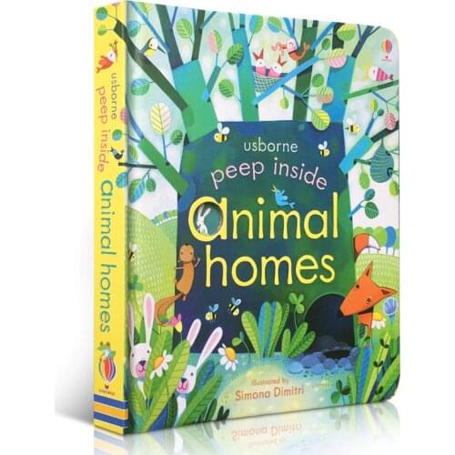 Peep Inside Animal Homes English Educational 3D Flap Picture Books Baby Early Childhood gift For Children reading