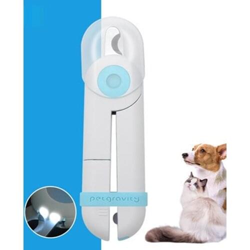 Cat Nail Clippers Dog Nail Clippers Pet Nail Clippers Led Light Blood-proof Manicure Pet Nail Grinder