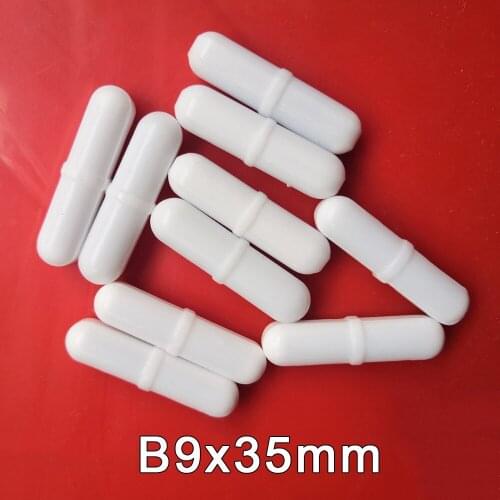 B9x35mm Magnetic Stirrer Stir Bar PTFE Magnetic Mixer Stir Bars ( Cylindrical With Ring Shape, 10PCS )
