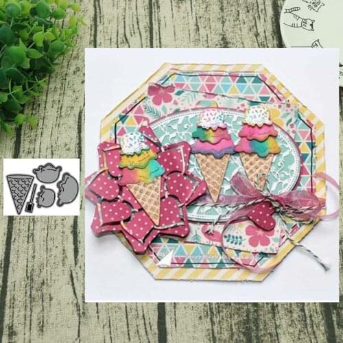 Ice cream Metal Cutting Dies for Scrapbooking Steel Craft Die Cut Embossing Paper Card Album Stencil