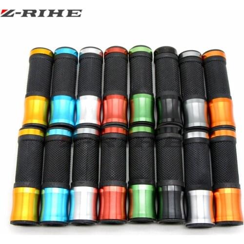 CNC Motorcycle Grips Aluminum Rubber Gel Hand Grips for 7/8" Handle For honda yamaha Kawasaki z750 Z800 Z1000 Suzuki Ducati XT