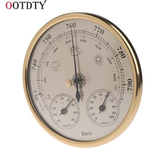 OOTDTY Wall Mounted Household Barometer Thermometer Hygrometer Weather Station Hanging