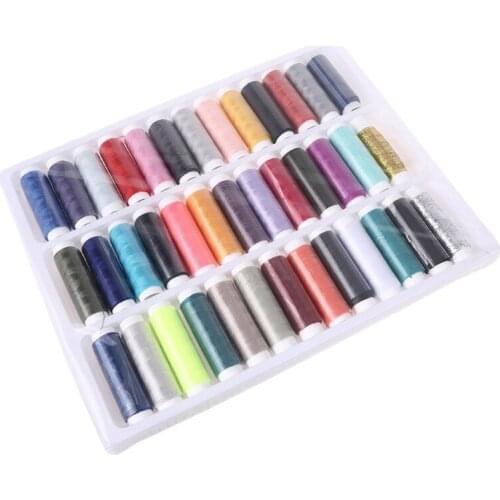 39pcs Assorted Colors Polyester Bobbin Thread Yard Spools for Hand Sewing Machine Embroidery Quilting Stitching
