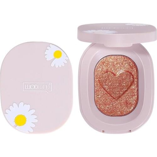 NEW One-color Eyeshadow Creative Keyboard Pearl Shiny Eyeshadow Highlight With Mirror Fashion Dreamlike Longlasting Makeup TSLM1