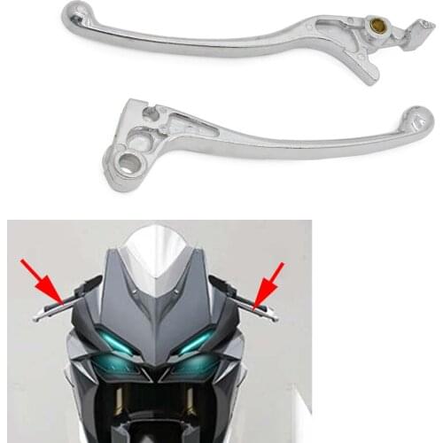 Motorcycle Front Brake & Clutch Levers Aluminum Sivler For Honda Grom 125 Z125 CB CBR 250 300 500 CBR250