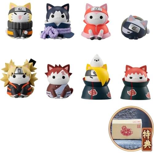 Pre-sale Narutos Cat Narutos Collection Box Egg Whole Box PVC Model Cartoon Toys cute action figure model Car Decoration