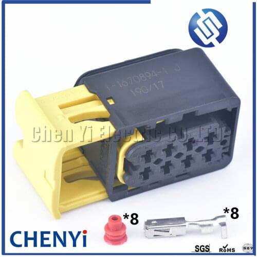 1 Set 8 Pin 2.8mm TE Tyco Waterproof Heavy Duty Truck Sealed Plug Automotive wiring harness cable Socket 1-1670894-1