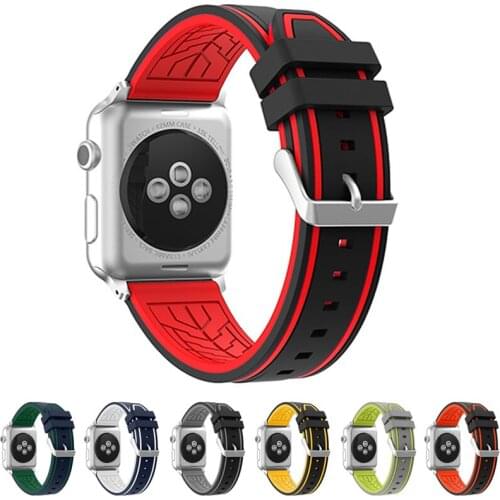 Neway Rubber Strap Watchband For Apple Watch Iwatch band 38mm 42mm 40mm 44mm series 1 2 3 4 Silicone Sport Wristband belt