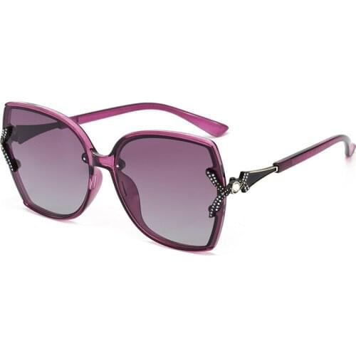 Vintage Oversize Rhinestone Sunglasses Women Luxury Brand Big Frame Women Sun Glasses Fashion Gradient Female Polarized Glasses