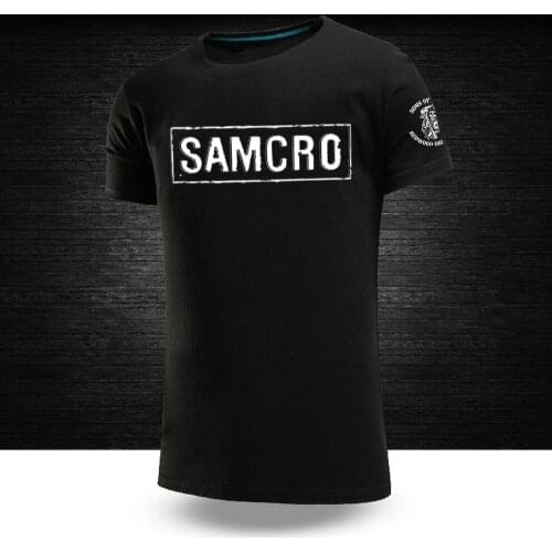 Sons Of Anarchy Tees 6 Color SOA SAMCRO Customize Tshirts Male Short Sleeves Mans 100%Cotton Hip Hop College O-Neck Print Tops