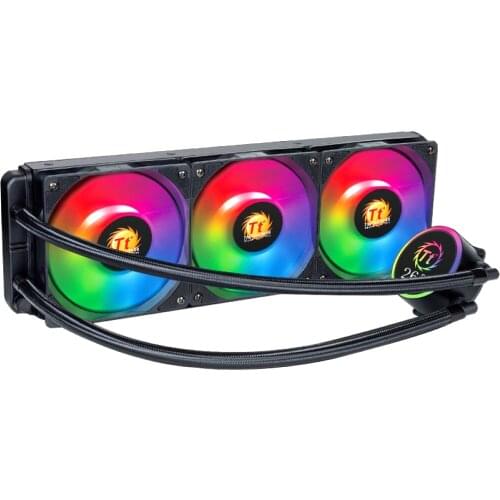 Thermaltake 360&240 ARGB AIO CPU Liquid Cooler PWM Fans Sync Lighting Effect Copper Pump Head Display Water Temp Multi-Platforms