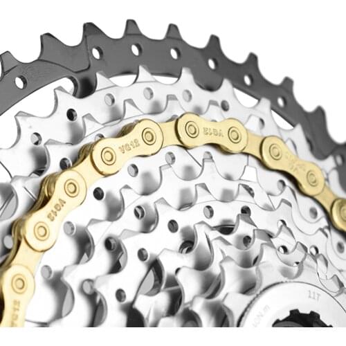 Bicycle Chain VG Sports Steel 126 Links 12 Speed MTB Road Bike Half Hollow Chain Cycling Equipment Accessories