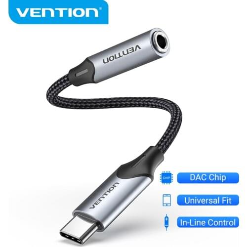 Vention USB C to 3.5mm Jack Earphone Type C to 3.5 Headphone AUX Adapter Audio Cable for Samsung Note 10 Macbook IPad Pro