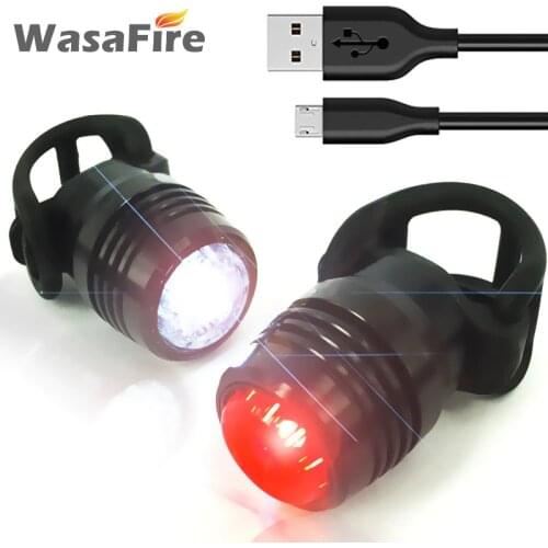 WasaFire LED Bike Rear Light USB Charging Bicycle Taillight MTB Riding Tail Lights Night Safety Warning Lamp Cycling Flashlamps