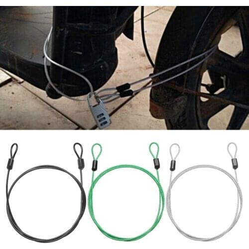 Security Anti-theft Strong Braided Steel Cable Wire Rope Stainless Steel Rope For Outdoor Bike Lock Motorcycles Scooter Chain