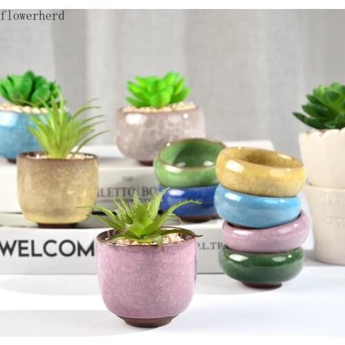 Ceramic Succulent Leaf Potted Pot Small Fresh Mini Plant Nursery Pot Office Desktop Potted Plant Succulent Pot Plant Pots