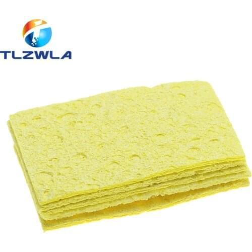 10PCS High Temperature Resistant Sponge Electric Iron Tip Cleaning Sponge Rectangular 3.5CM*5CM