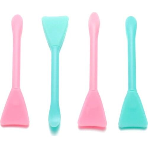 2Pcs Multifunction Stirring Brush Silicone Brush Powder Spoon for DIY Resin Mold