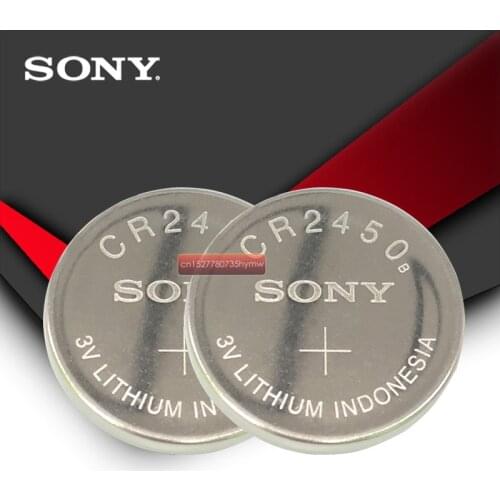 2pc/lot Sony 100% Original CR2450 CR 2450 3V Lithium Coin watch Key Fobs Battery Batteries For swatch watch For LEXUS Car Contro